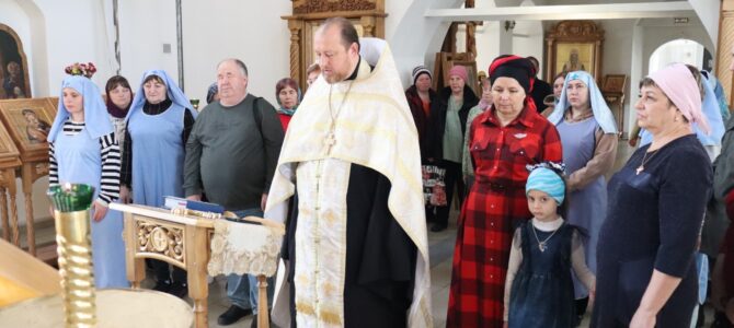 Молебен в честь Святителя Тихона, патриарха Московского и всея Руси, в Донском храме совместно с членами УПП ВОС.